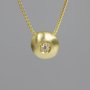 Collier G14K + 0,02CT H/SI