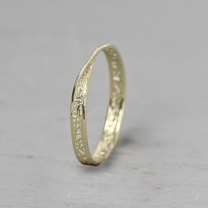 3D GOLD | Ring 14 karaat goud met twist smal 3D