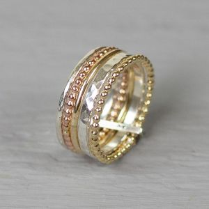 Ring LIMITED love three colors Goldfilled + rose