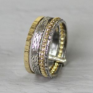 Ring Goldfilled + zilver oxy