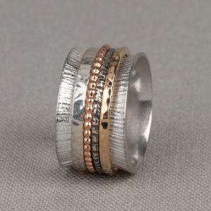 Ring Silber + Goldfilled + Rose