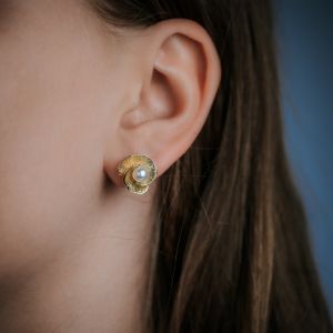 POPPY PEARLS| Ohrring 14 Karat Gold mit 5,5 mm Perle