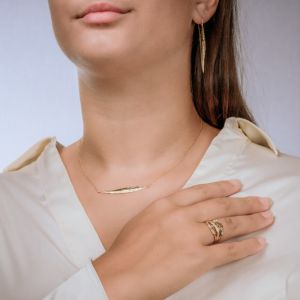 LEAVES | Ring Bögen G14K + 0,121 ct si1/HI