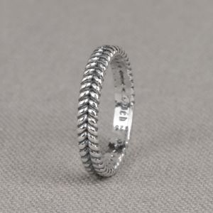 Ring Silber Oxy Geflecht