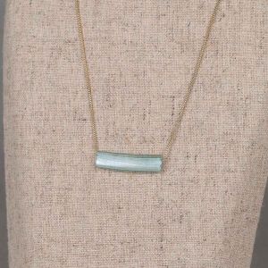 Halskette vergoldet römisches Glas