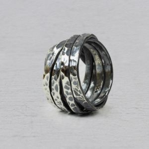 Ring gewikkeld zilver oxy