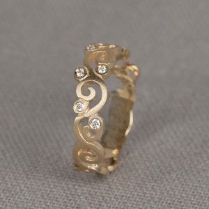 BOHO | Ring klein G14K + dia 0,06 ct