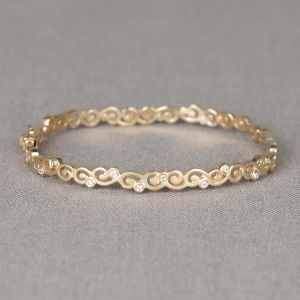 BOHO | Armband rund G14K + dia 0,15 ct