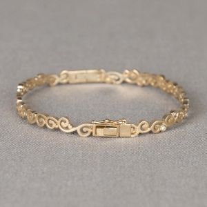 BOHO | Armband rund G14K + dia 0,15 ct