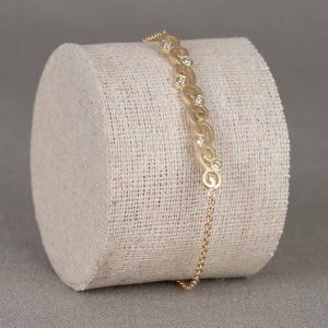 BOHO | Armband gerade G14K + dia 0,09 ct