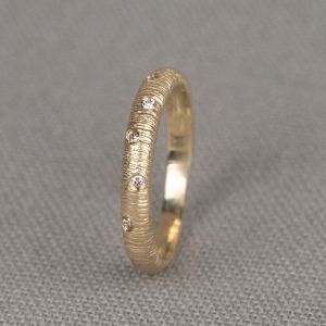 SPARKLE | Ring Ohrstecker gelb G14K + dia 0,05 ct