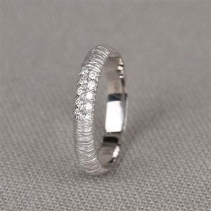 Ring G14K silver + dia 0,10 ct