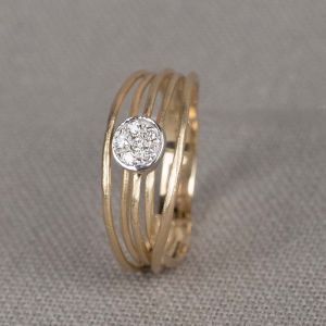 WAVY | Ring verdrahtet klein G14K + dia 0.06 ct