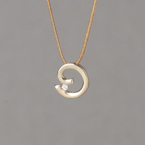 CLASSICAL | Anhänger Wirbel G14K + Dia 0,03 ct