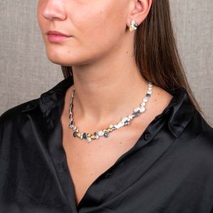 Silberkette, Oxy, vergoldet Marienkäfer 