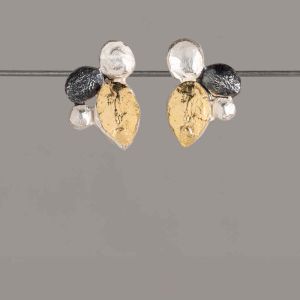 Ohrstecker Silber, Oxy, vergoldet Marienkäfer