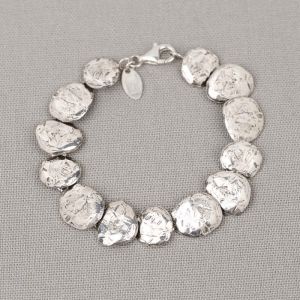 Armband Silber Oxy glänzend Kiesel