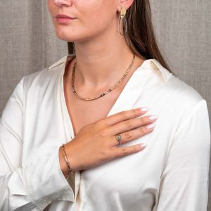 Halskette Tubes Goldfilled + Silber Oxy Happy