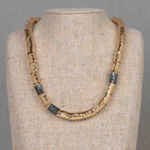 Halskette Tubes Goldfilled + Silber Oxy Snake