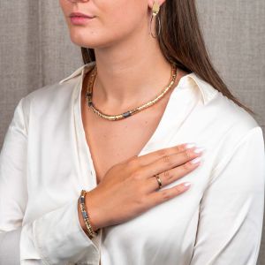 Halskette Tubes Goldfilled + Silber Oxy Snake