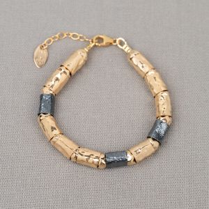 Armband Tubes Goldfilled + Silber Oxy Snake