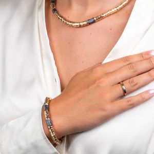 Armband Tubes Goldfilled + Silber Oxy Snake