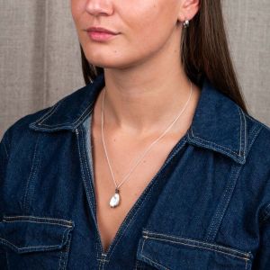 Silberkette + Oxy-Perle + 9 kt verstellbar