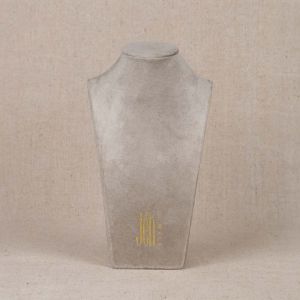 Halskette Hals Samt Grau S