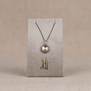 Halskette/Ohrringe Standard Samt Grau S