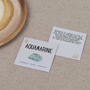 Edelsteinkarte Aquamarin - 10 Stück