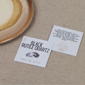 Edelsteinkarten Schwarzer Rutilquarz - 10er Pack 