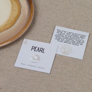 Edelsteinkarten Perle - 10 Stück 