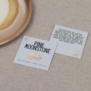 Edelsteenkaart pakketje 10 stuks Pink Moonstone