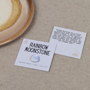 Edelsteinkarten Regenbogenmondstein - 10 Stück