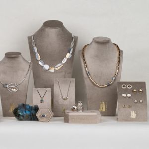 Ohrringe Standard Samt Urban Grey