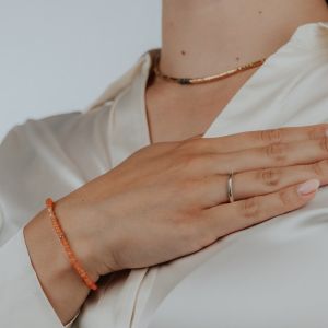 Armband Achat + Perle und Goldfilled Kugel