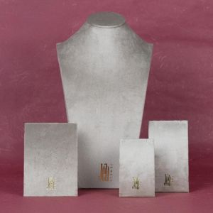 Halskette Hals Samt Urban Grau L