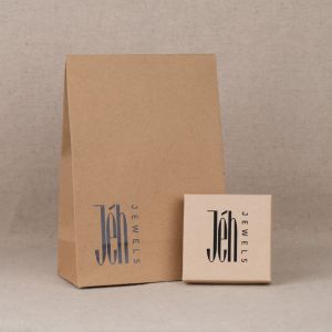 Braune Bastelverpackung + Logo – 5er-Pack