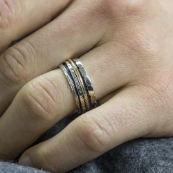 Ring zilver + Goldfilled Energiek (SALE)