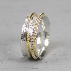 Ring zilver + Goldfilled Chique