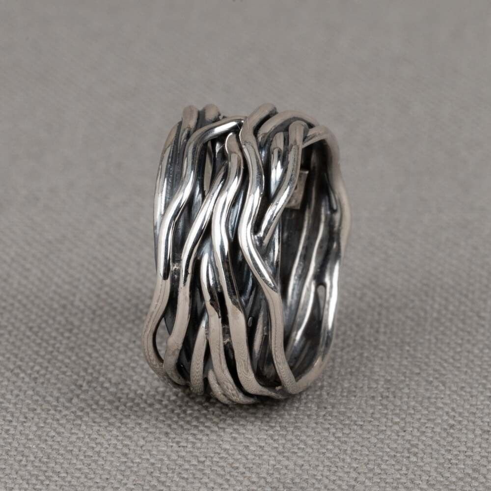 Ring Silber-Oxy-Wickelring