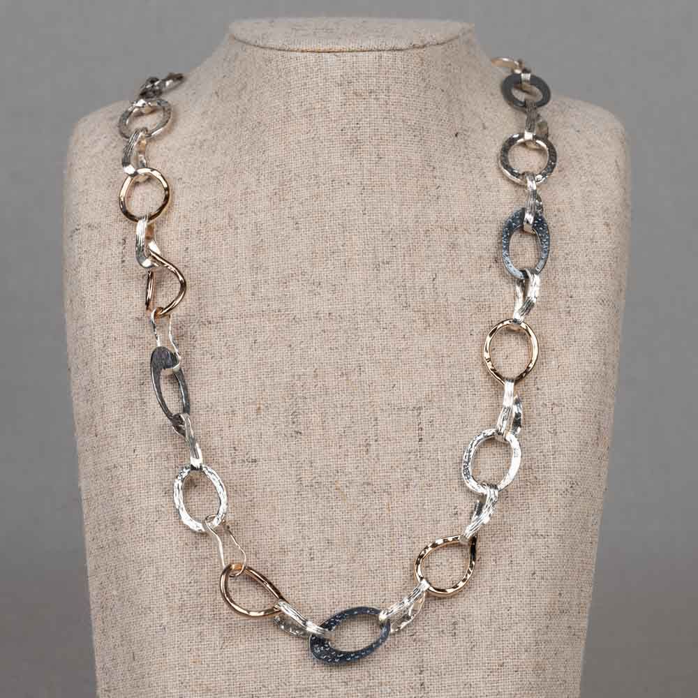 Halskette Silber + Goldfilled