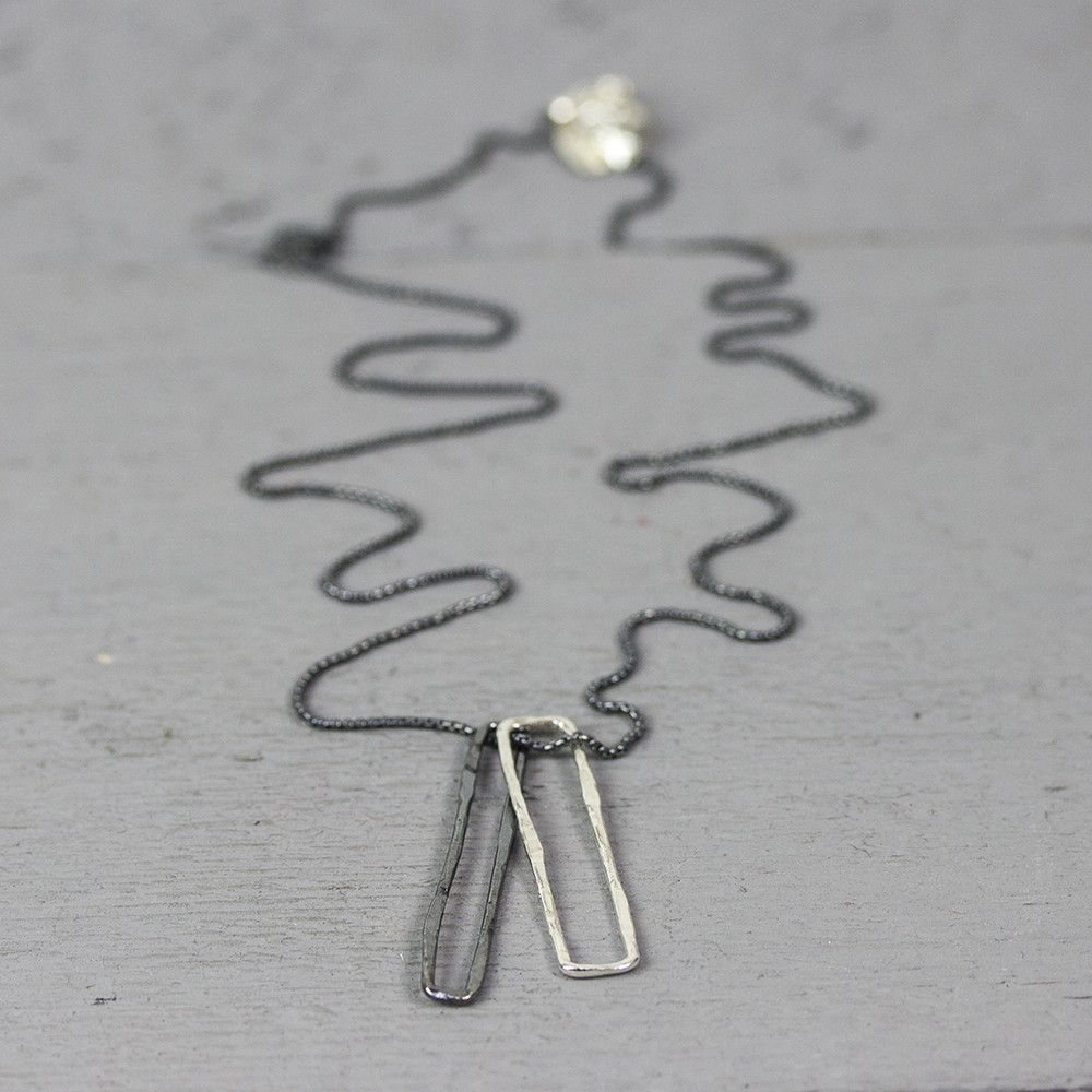 Halskette Büroklammer Silber Oxy (SALE)