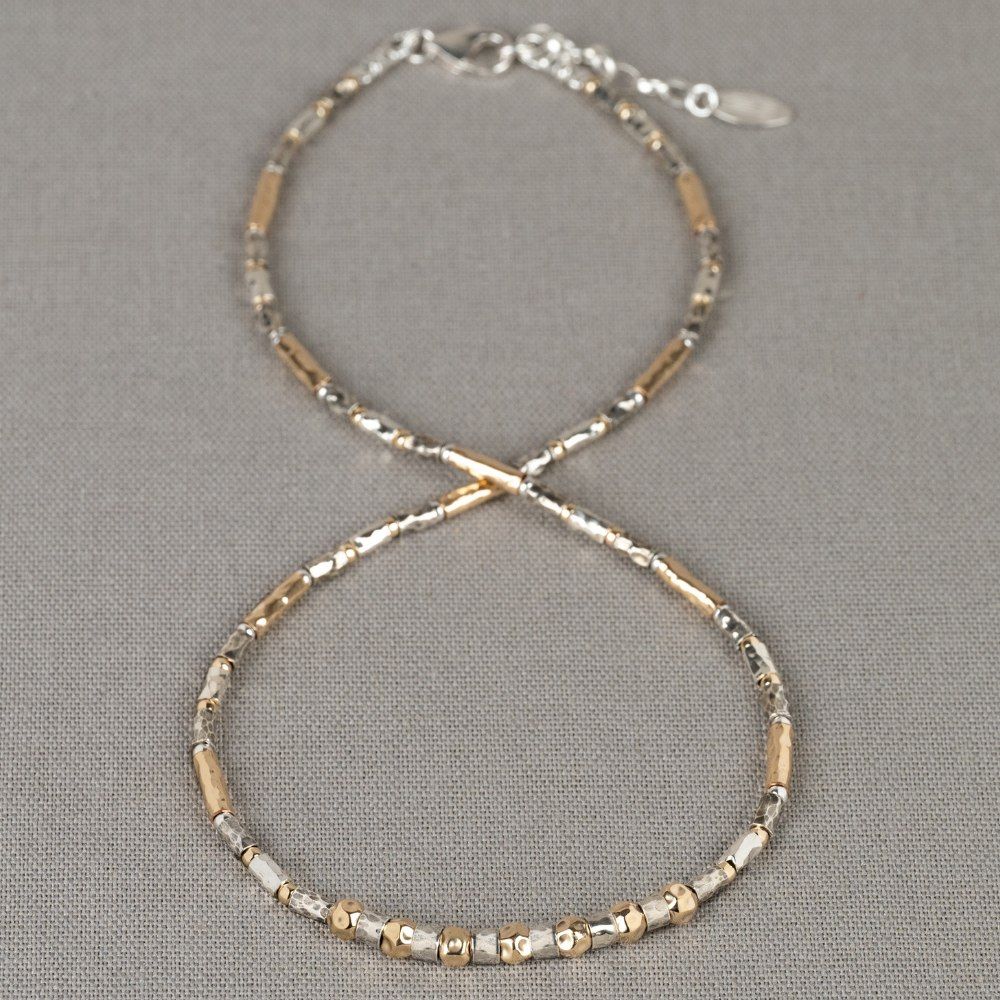 Halskettenröhren Silberoxy + Goldfilled 