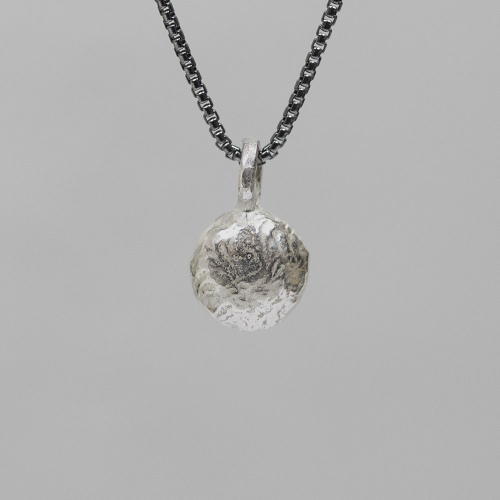 Halskette Silber Oxy + hänger Silber Oxy rund