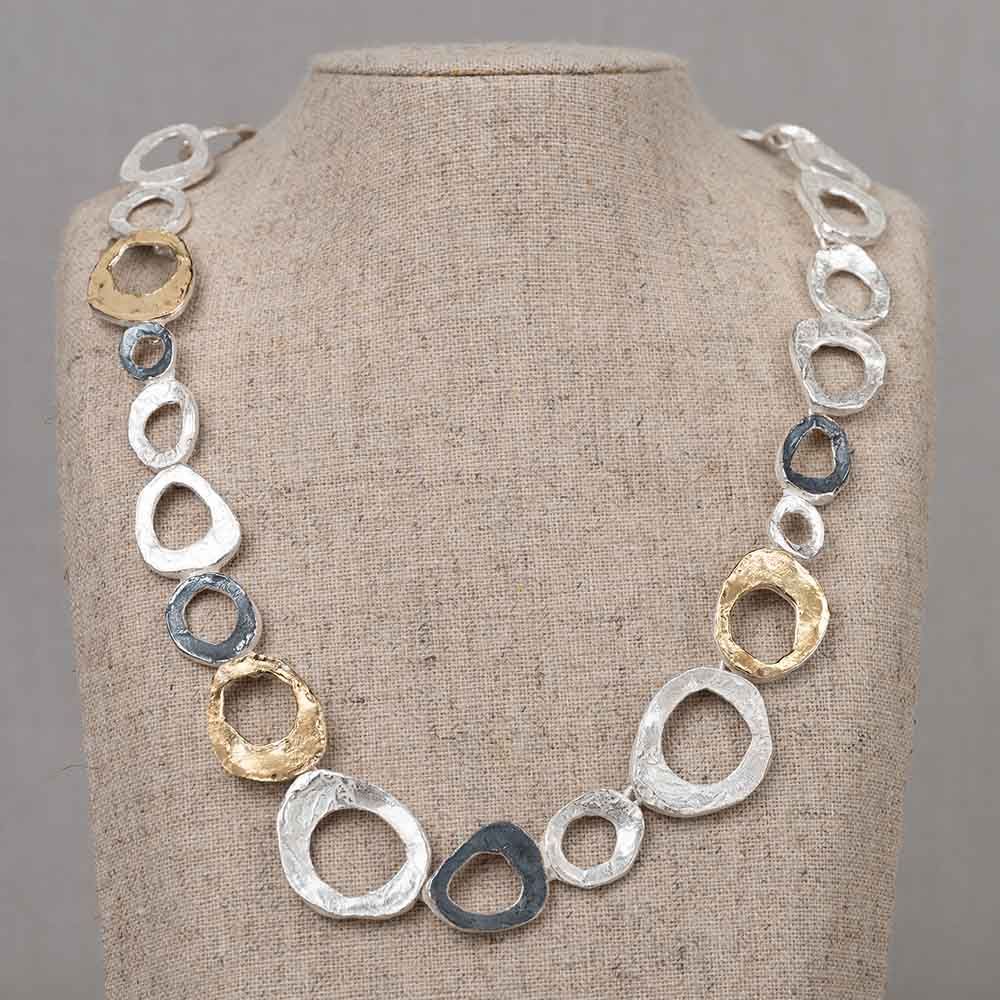 Halskette drei Farb-Kreise