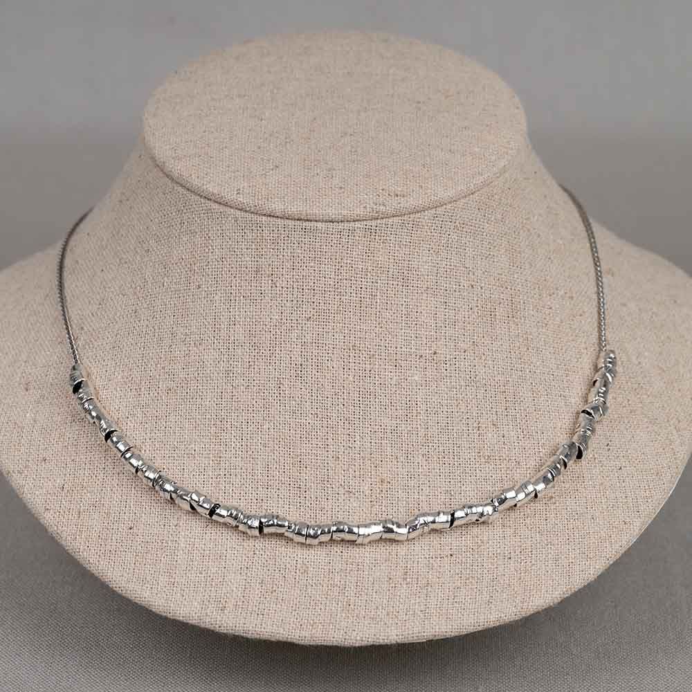 Halskette Silber mit Silberröhrchen