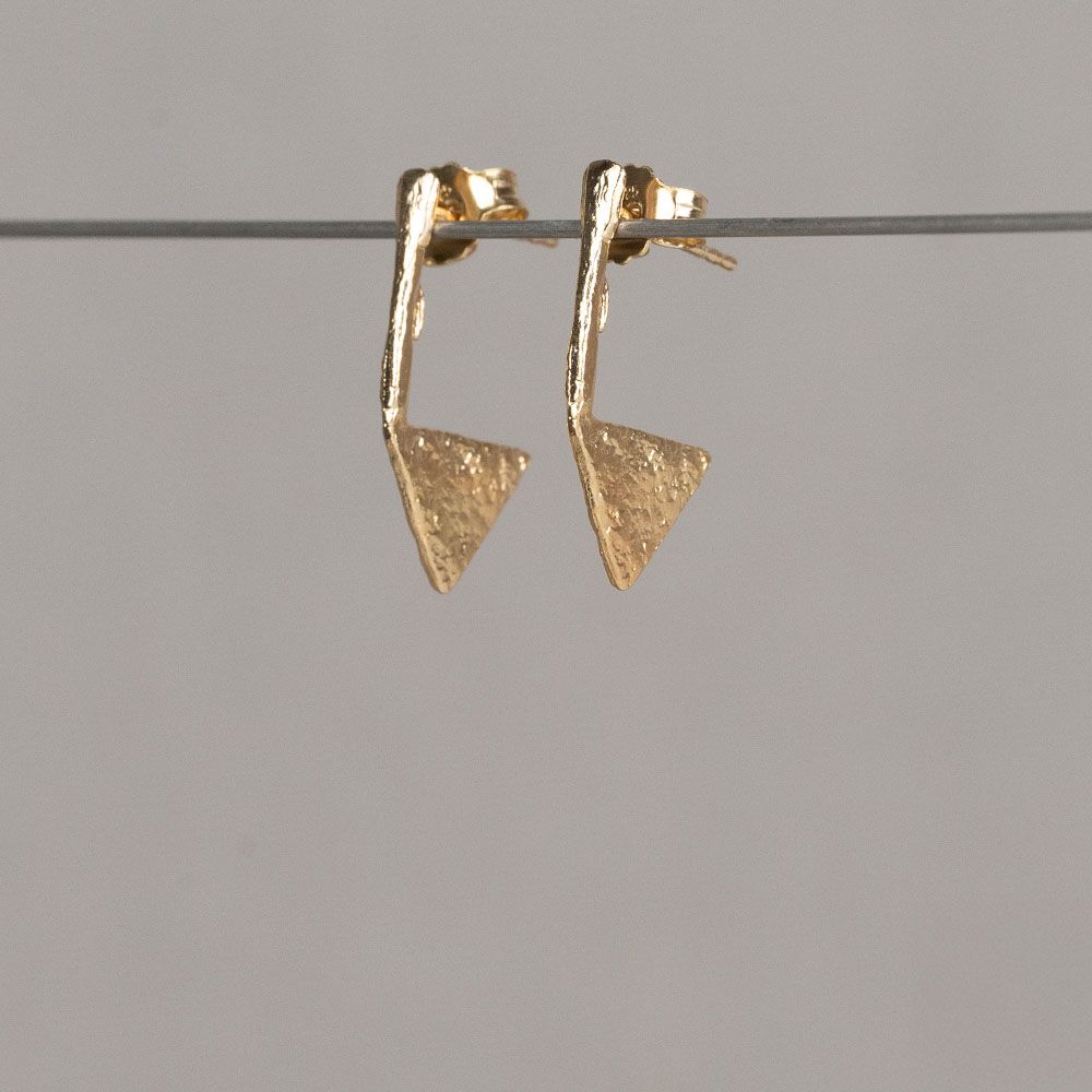 Ohrstecker Dreieck vergoldet