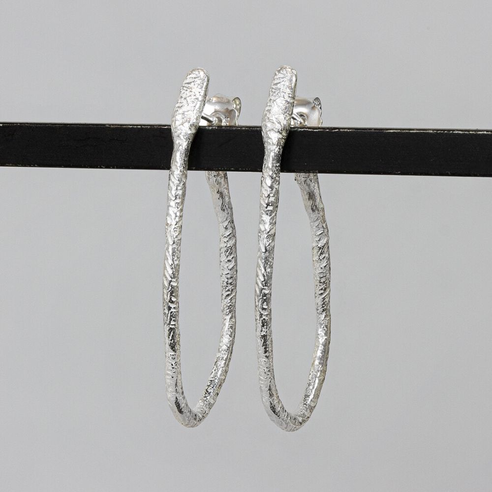 Creolen kreativ silber