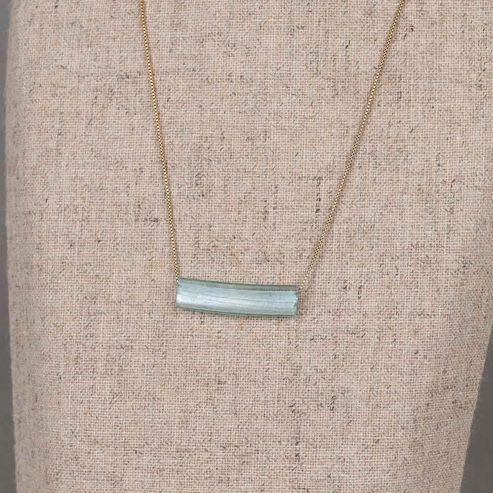 Halskette vergoldet römisches Glas